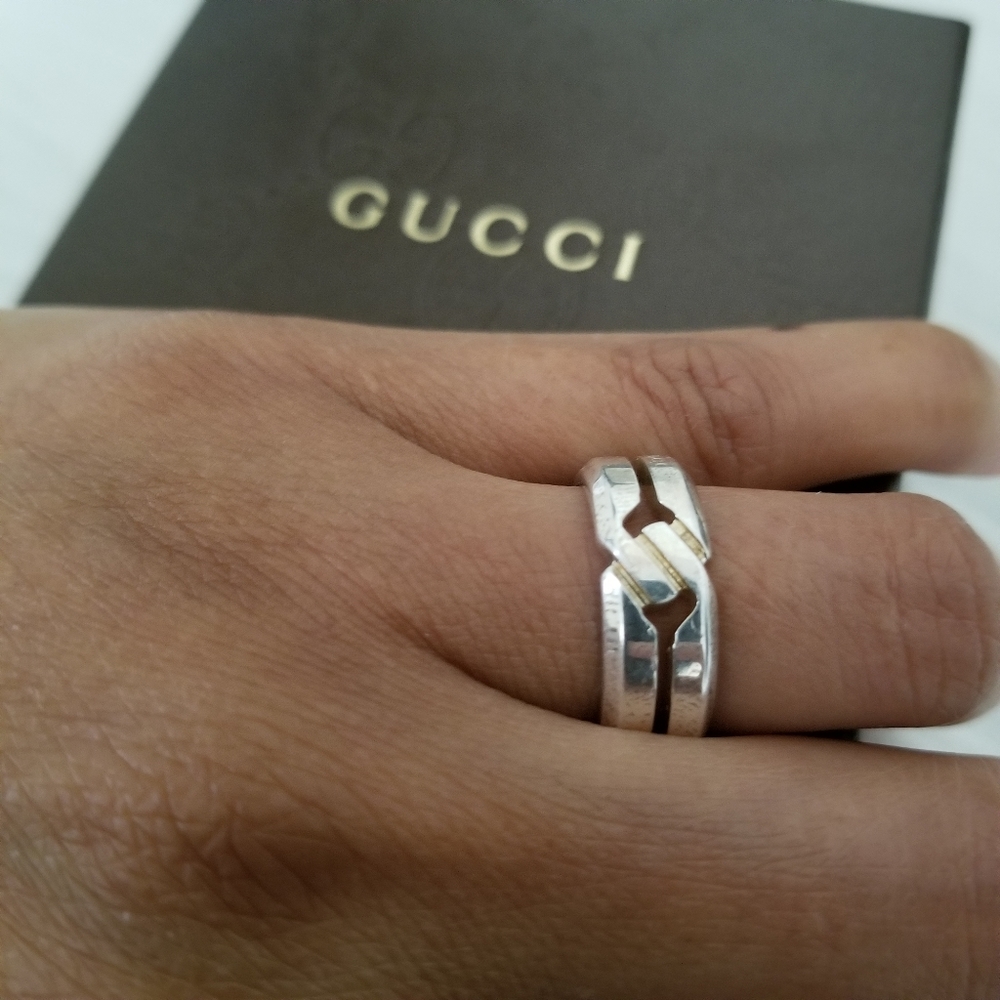 Authentic Gucci Ring sterling silver 925 size 6